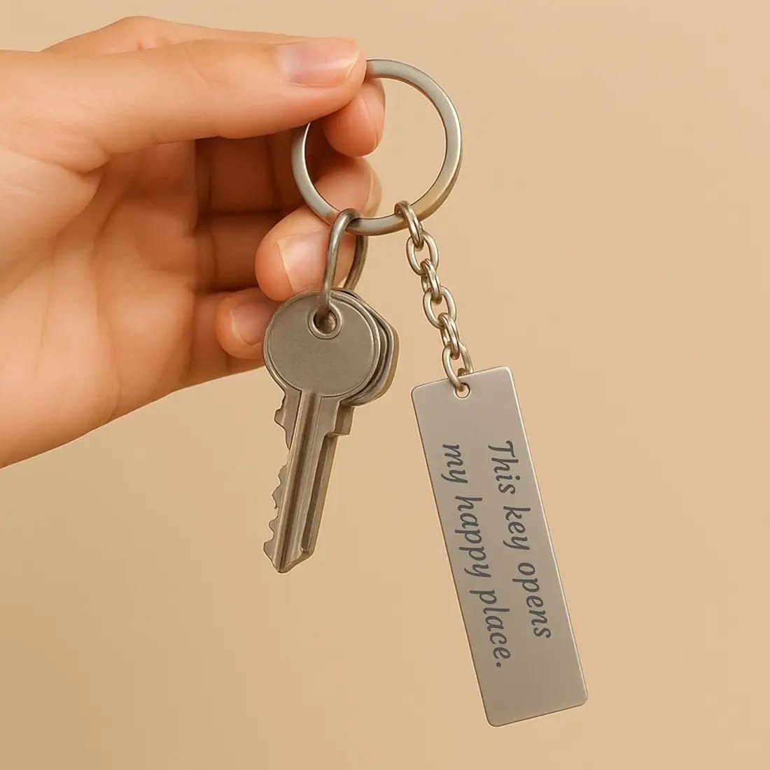 Personalised name engraved keychain